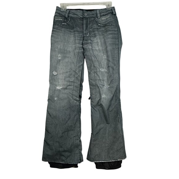 Burton Gore-Tex Womens Small Snowboarding Pants Denim Vinh Long Adjustable Waist - Picture 1 of 16